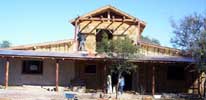 Straw bale infill walls