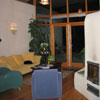 Interior of the straw bale house