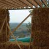 View from a straw bale window