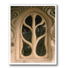 Handmade window in cob house, England