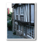 The half-timbered medieval homes of Dinan, France